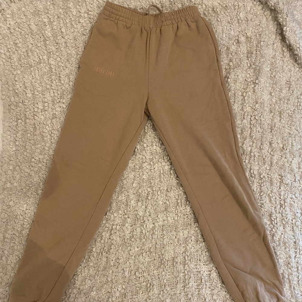 Shady lady butter fleece tan sweatpants size Xs